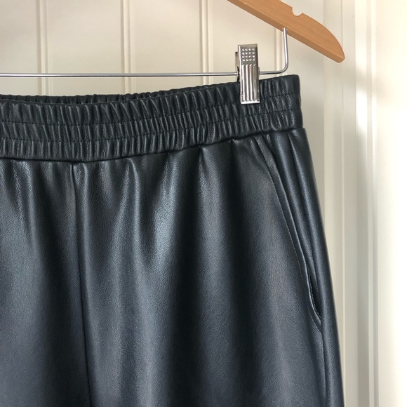 Aqua by Bloomingdales faux leather joggers - Picture 4 of 10